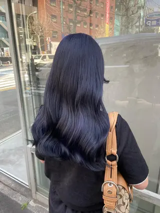 ロング カラー ワインレッド 🍒KAHOのヘアスタイル