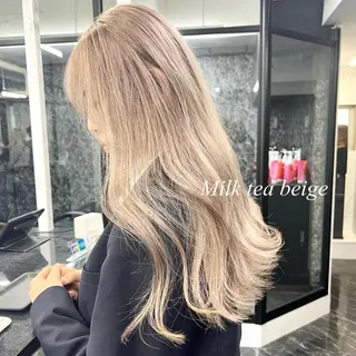 ロング カラー シールエクステ特化 ハイトーン、NANAのヘアスタイル