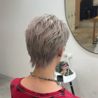 ショート カラー ブリーチカラー/原宿 /髪質改善/shinのヘアスタイル