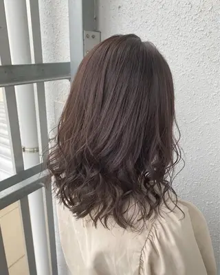 セミロング カラー 後藤紗英/髪質改善 /オリーブベージュのヘアスタイル