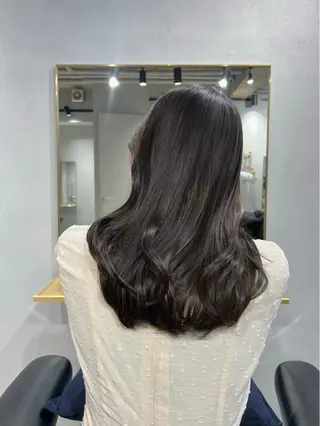 ロング カラー パーマ akane/ボブ /オリーブ/ブラウンのヘアスタイル