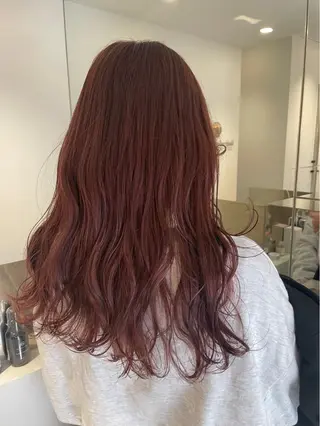 ロング カラー ヘアアレンジ ミオ💎透ける暗髪／ ブリーチなしWカラーのヘアスタイル