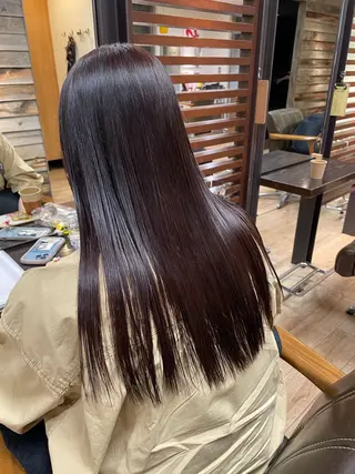 セミロング カラー パーマ 表参道/髪質改善・ 透明感 colorのヘアスタイル