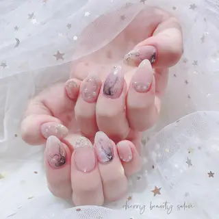 ミディアム ネイル SAKURA 🍒のネイルデザイン