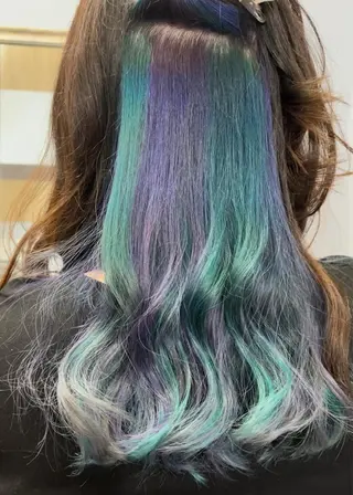 セミロング カラー 原宿サロン代表 デザインカラー伊藤卓のヘアスタイル