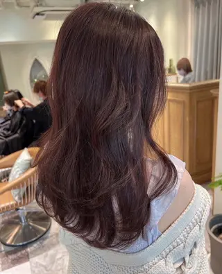セミロング ブリーチなし/ 透明感カラー/松沢のヘアスタイル