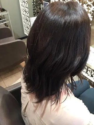 ミディアム カラー 髪質改善/痛ませ ないカラー/西村航大のヘアスタイル