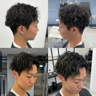 ショート カラー パーマ メンズ 森龍馬 メンズ専門美容師のヘアスタイル