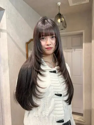 ロング カラー レイヤー/艶カラー/ KIHO🥥︎のヘアスタイル