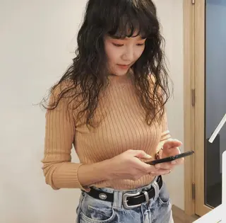 ロング パーマ ウルフカット 811 大阪梅田 ウルフのヘアスタイル