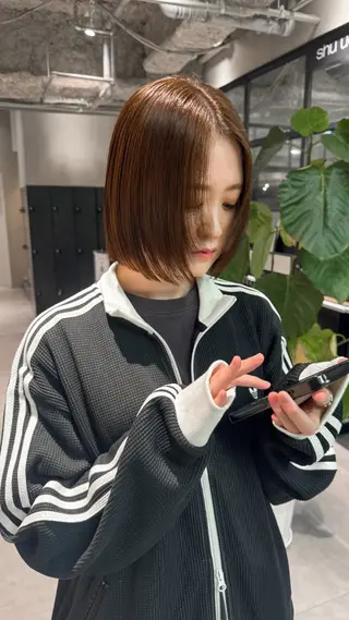 ミディアム 小田 晃瑛のヘアスタイル