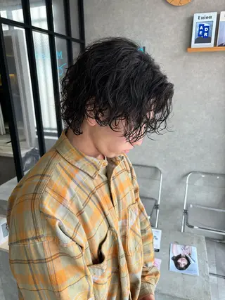 ショート パーマ メンズ 長谷川 湧のヘアスタイル