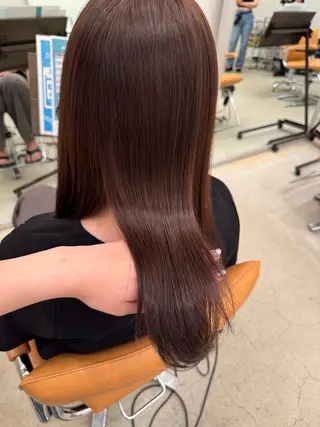 セミロング カラー 萩原 紗妃のヘアスタイル