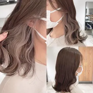 セミロング カラー 渋谷:インナーカラー ／🍒エリカ🍒のヘアスタイル