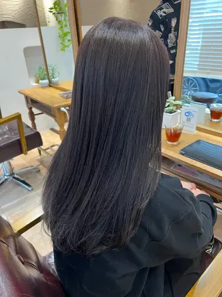 セミロング カラー 🥀韓国ヘア🥀 宮津真菜のヘアスタイル