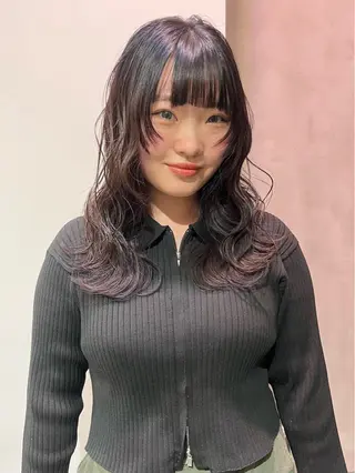 セミロング カラー あ あのヘアスタイル