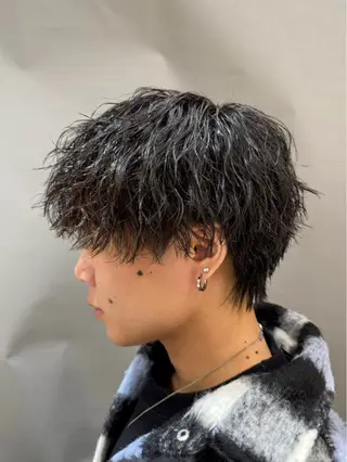 メンズ スパイキーショート/ センターパート/奈菜のヘアスタイル