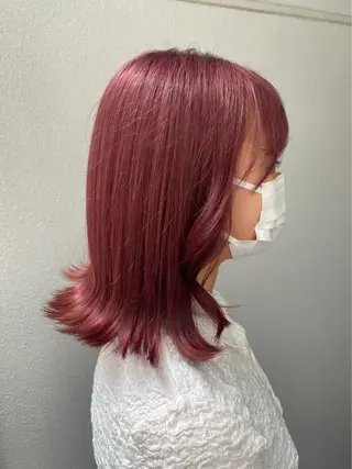 ミディアム カラー 遠藤沙也加 /レイヤーカットのヘアスタイル