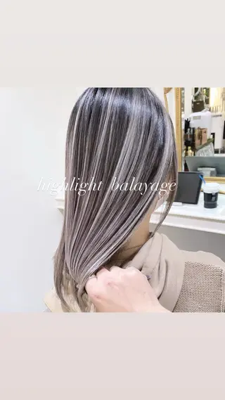 セミロング カラー 大宮/バレイヤージュ 髪質改善/澤田隆誠のヘアスタイル