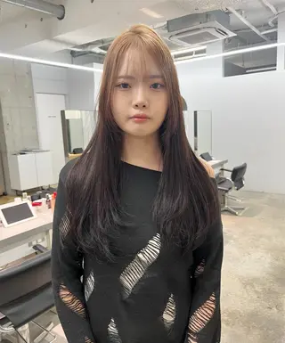 ロング 暖色/ミルクティ/ 艶髪⭐️honokaのヘアスタイル