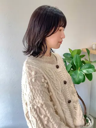 ミディアム ✨コテ巻き風パーマ ✨川合佑哉のヘアスタイル