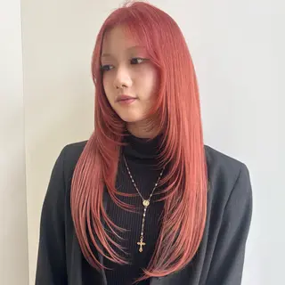 ロング カラー 🍎似合わせハイトー ン🍎ののかのヘアスタイル
