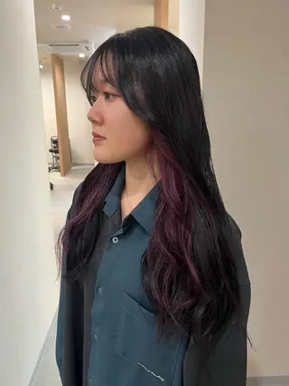 セミロング カラー china/ボブ ブリーチカラーのヘアスタイル