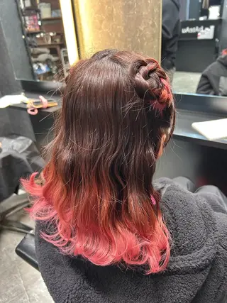 ミディアム ヘアアレンジ bAteAu所属・💎透明感カラー💎 bAteAu あまねのヘアスタイル