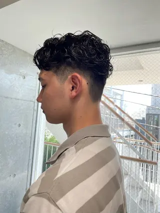 ミディアム パーマ メンズ メンズ似合わせ🪞 副店長 kotoriのヘアスタイル