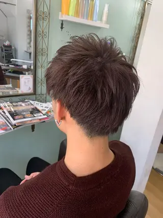 ショート カラー パーマ メンズ R ri R takagiのヘアスタイル