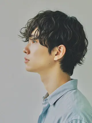 ミディアム カラー パーマ メンズ 🎸メンズ/パーマ/ ショート🎸工藤達哉のヘアスタイル