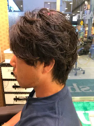 ミディアム ヘアアレンジ メンズ メンズパーマ特化/ KAORU/店長のヘアスタイル