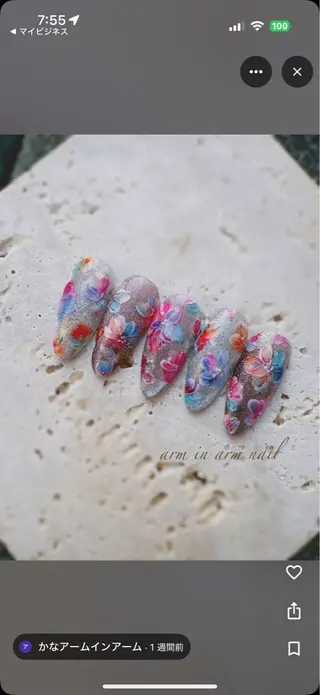 ネイル arm in arm ︎✿Yamamotoのマツエク・マツパデザイン