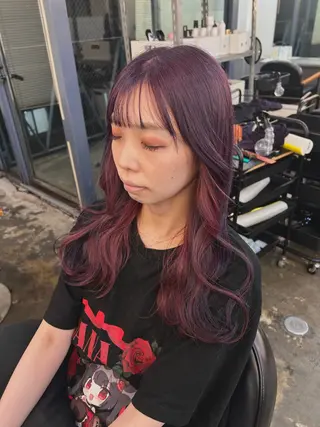 セミロング カラー ✂韓国レイヤー 🦋みやび🪽のヘアスタイル