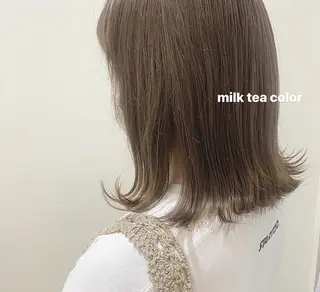 セミロング カラー 顔周りレイヤー 🎀マリノのヘアスタイル