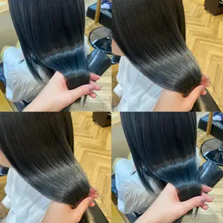 セミロング カラー 艶カラー/韓国顔周り 🎀mamiのヘアスタイル