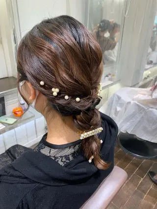 ミディアム ヘアアレンジ GO TODAY シェアサロン 銀座Arc店所属・デジタルパーマ🫧 韓国風ヘア🫧サクラのヘアスタイル