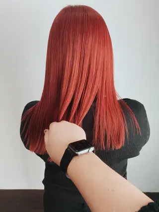 セミロング カラー 🧡色落ちまで2度綺 麗なカラー🧡ヨシキのヘアスタイル