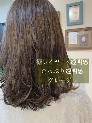ミディアム カラー 中垣 南のヘアスタイル
