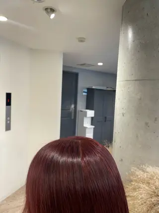 セミロング ♡似合わせハイトーン ♡maiのヘアスタイル