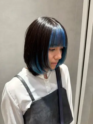 ショート カラー インナーカラー/ ストレート/奥野洸也のヘアスタイル