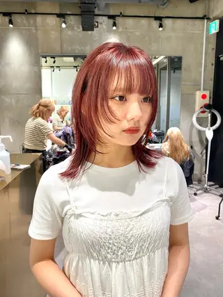 ミディアム すぎもと さき⚡️ 朝ラク･*パーマのヘアスタイル