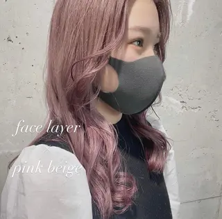 セミロング カラー パーマ ヘアアレンジ メンズ キッズ ネイル マツエク・マツパ 韓国/トレンド レイヤー【101】のヘアスタイル