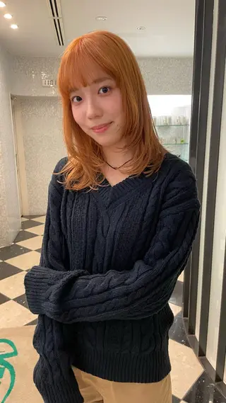 ミディアム カラー カット/パーマ/ カラー林本　南壱人のヘアスタイル