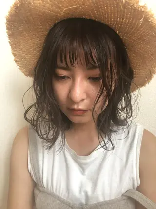 ミディアム カラー classic 新横浜所属・大人girly🛋️ 🤍yukakoのヘアスタイル