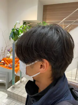 パーマ メンズ 佐々木 拓海のヘアスタイル