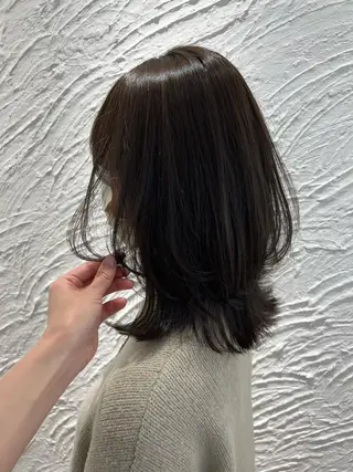 ミディアム カラー 🥀韓国ヘア🥀 宮津真菜のヘアスタイル