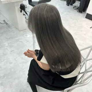 ミディアム カラー ダブルカラー 韓国レイヤーKYONのヘアスタイル