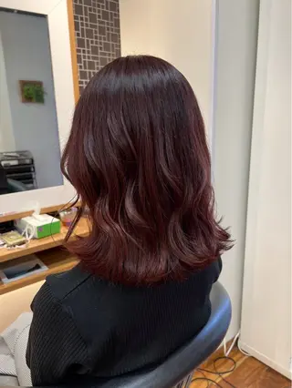 ミディアム カラー 天神/ハイトーン/艶 カラー/Miharuのヘアスタイル