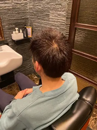 ショート カラー メンズ 💈ヒロ銀座💈 ✨墓越聖菜✨のヘアスタイル